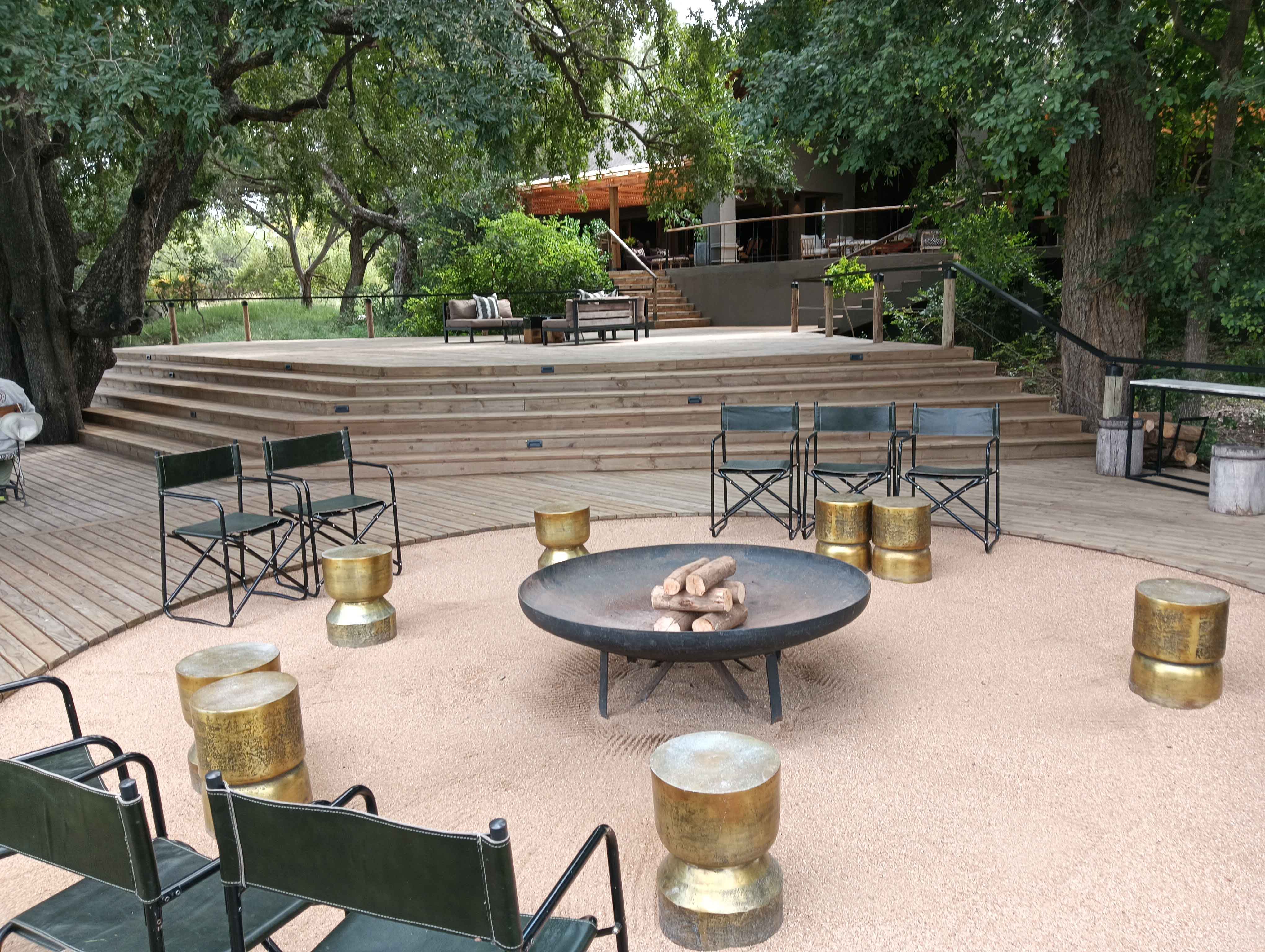 Outside seating of Tinga Lodge, Kruger National Park